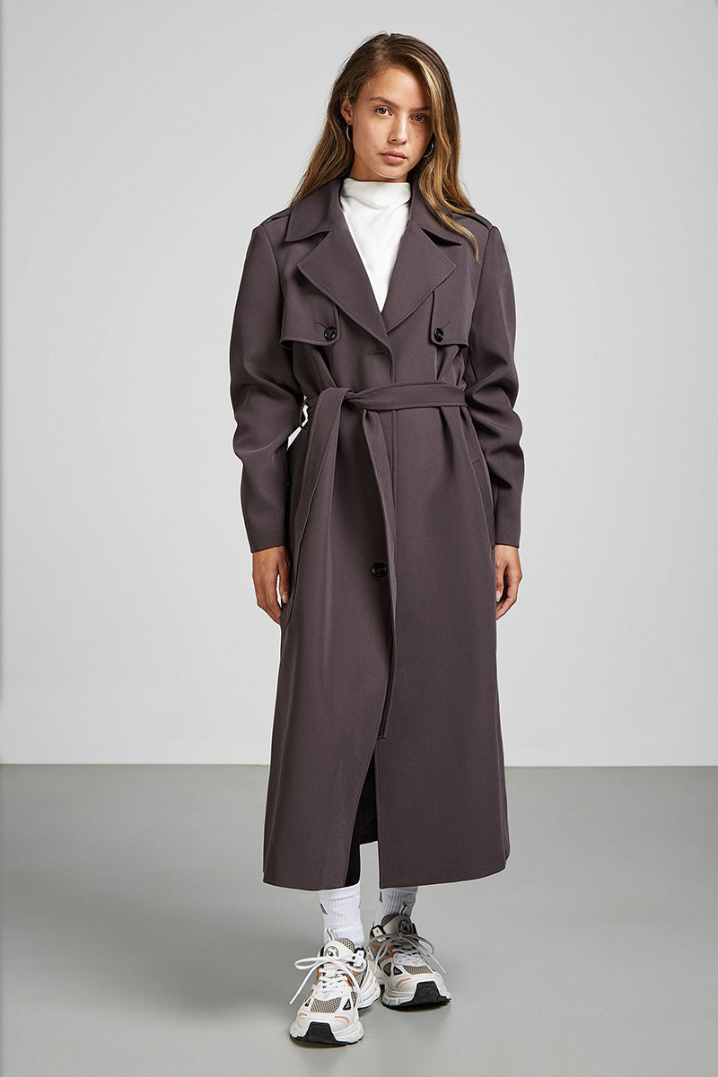 Charcoal grey hotsell trench coat