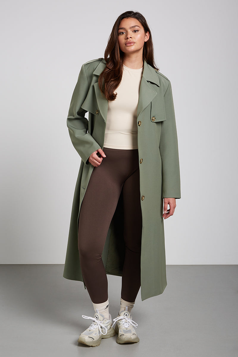 AIKO Trench Coat Sage