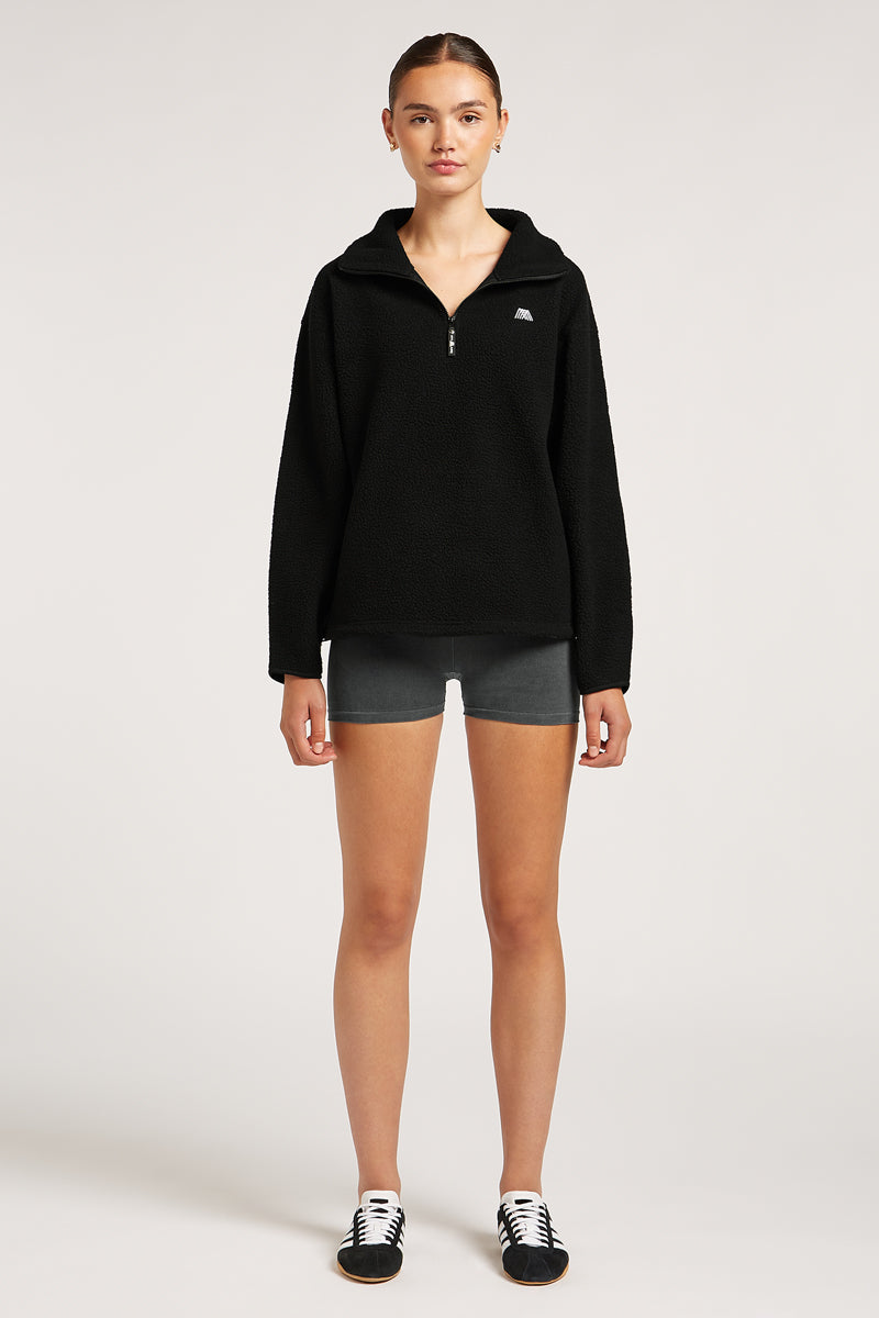 ALIX Half-Zip Black | 4TH ARQ