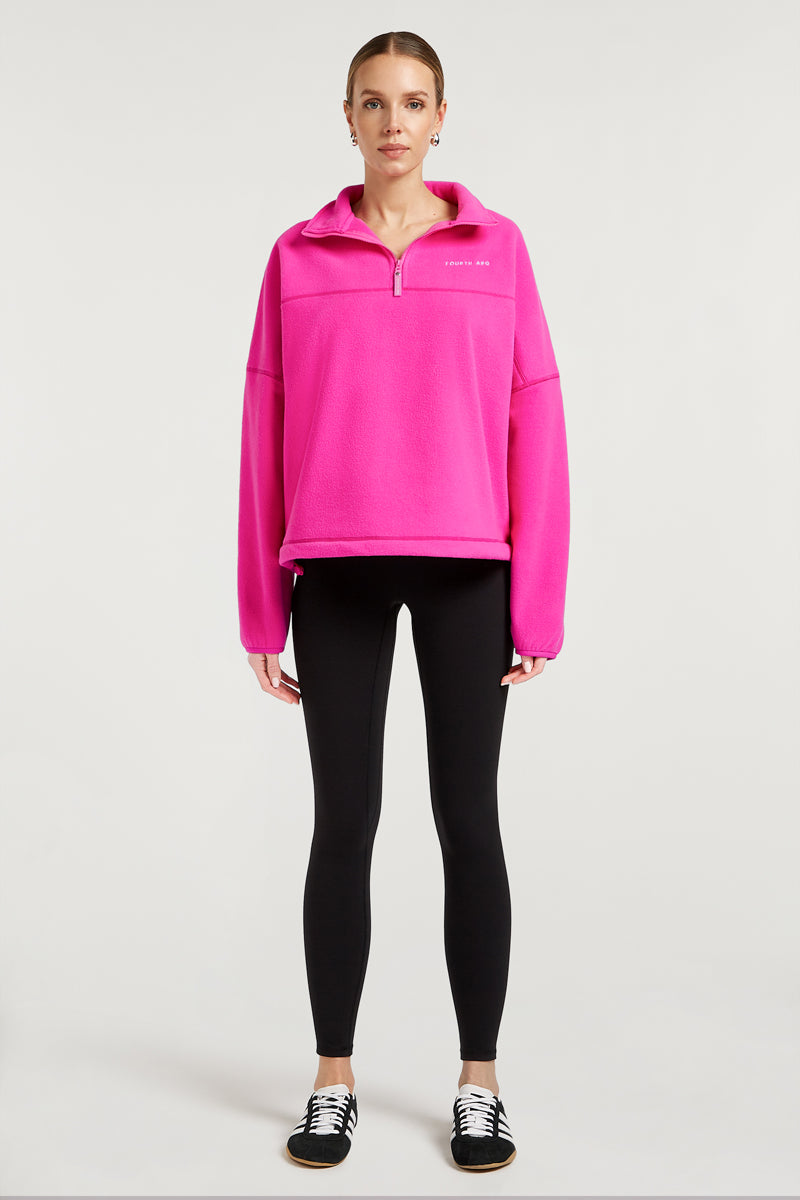 DEVAN 'Cloud' Half-Zip Hotshot Pink | 4TH ARQ
