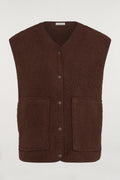 EMMY Borg Fleece Gilet Cacao