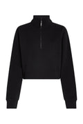 CASEY Cotton Half-Zip Black