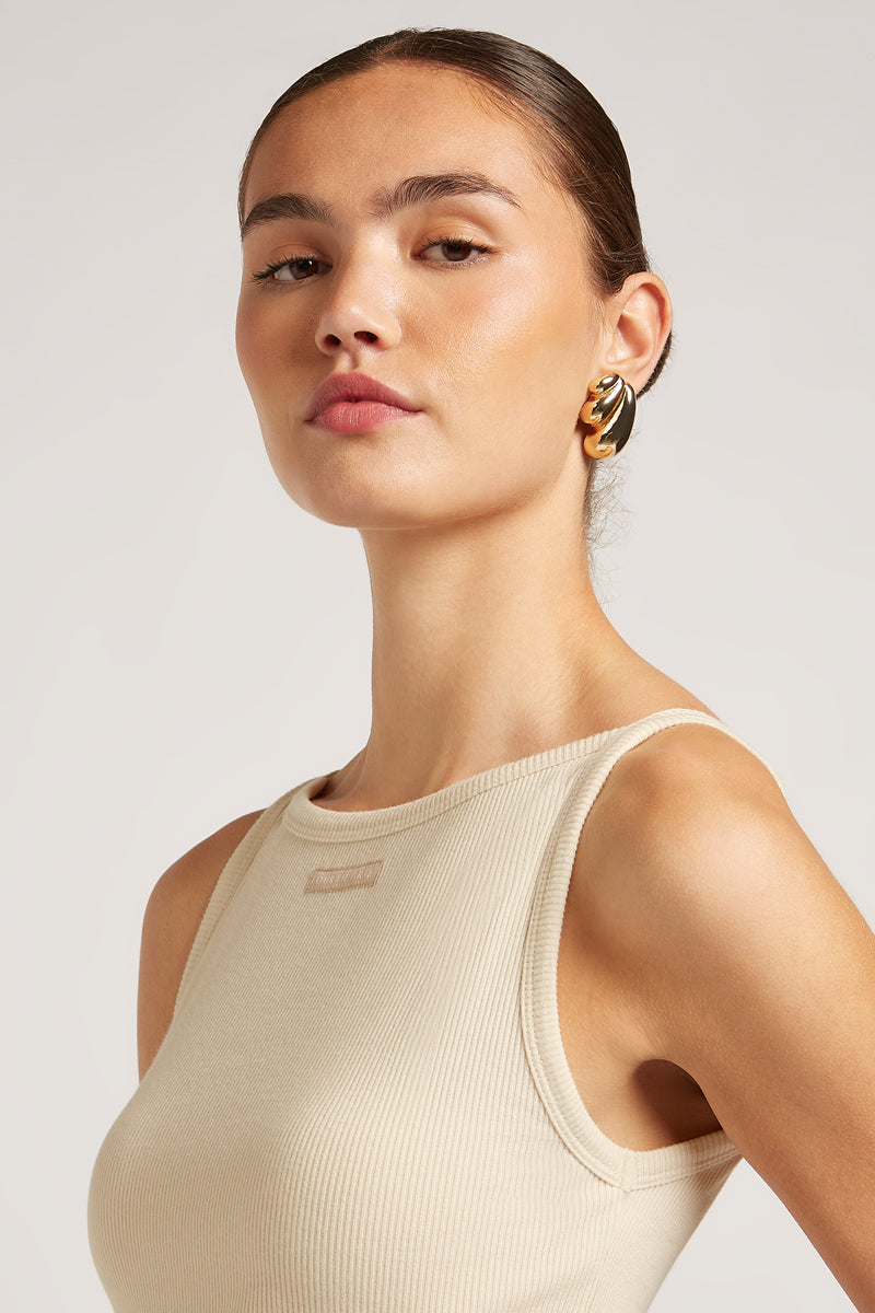 FREYA Ribbed Tank Top Cream