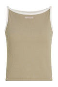 FREYA Ribbed Tank Top Khaki