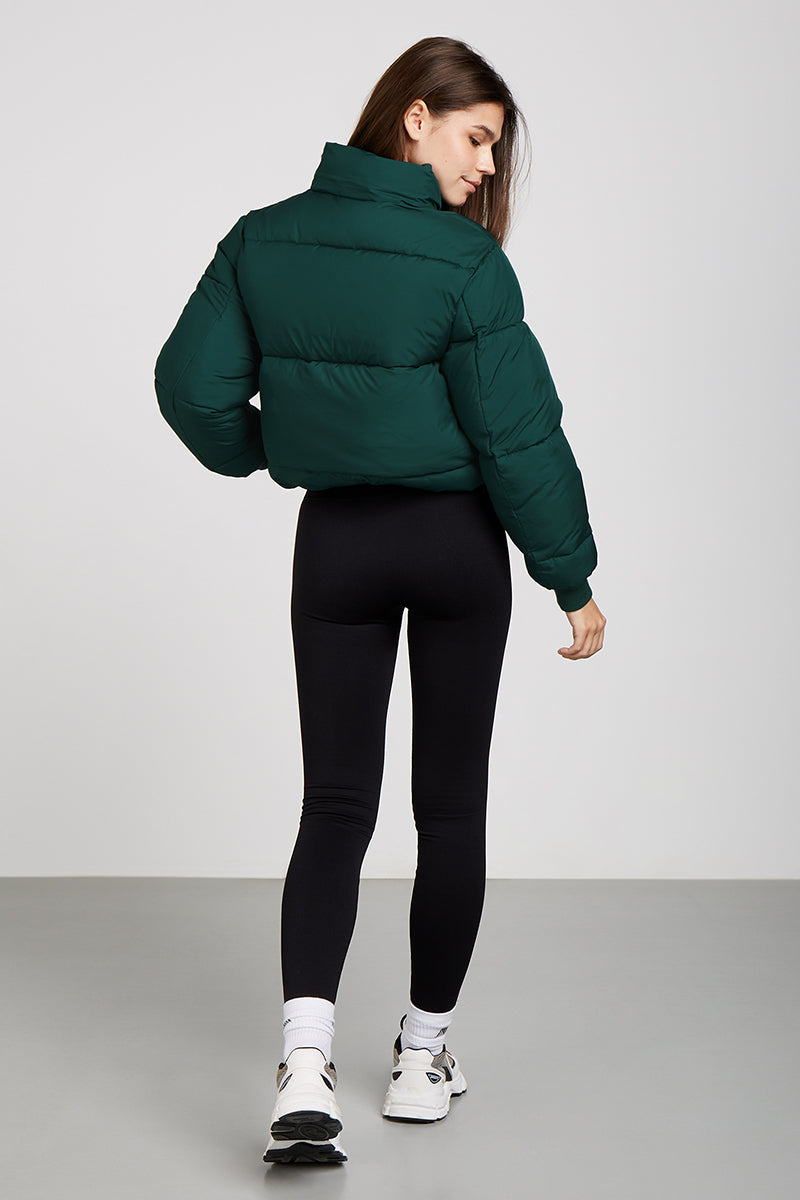 Forest green shop puffer jacket