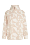 LENNOX Half-Zip Geo Print Ecru