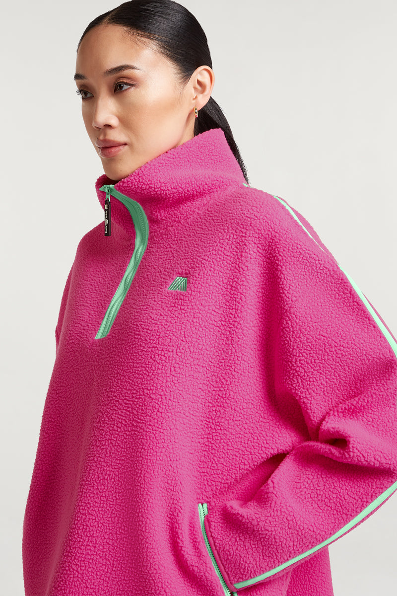 MADDOX Fleece Half-Zip Hotshot Pink