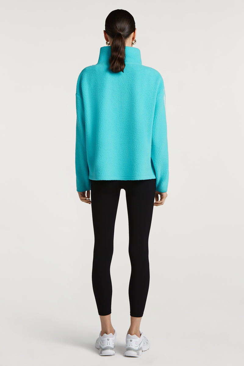 MADDOX Fleece Half-Zip Lagoon Blue