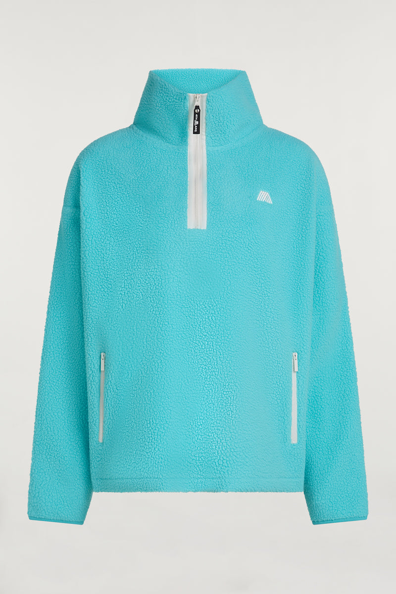 MADDOX Fleece Half-Zip Lagoon Blue