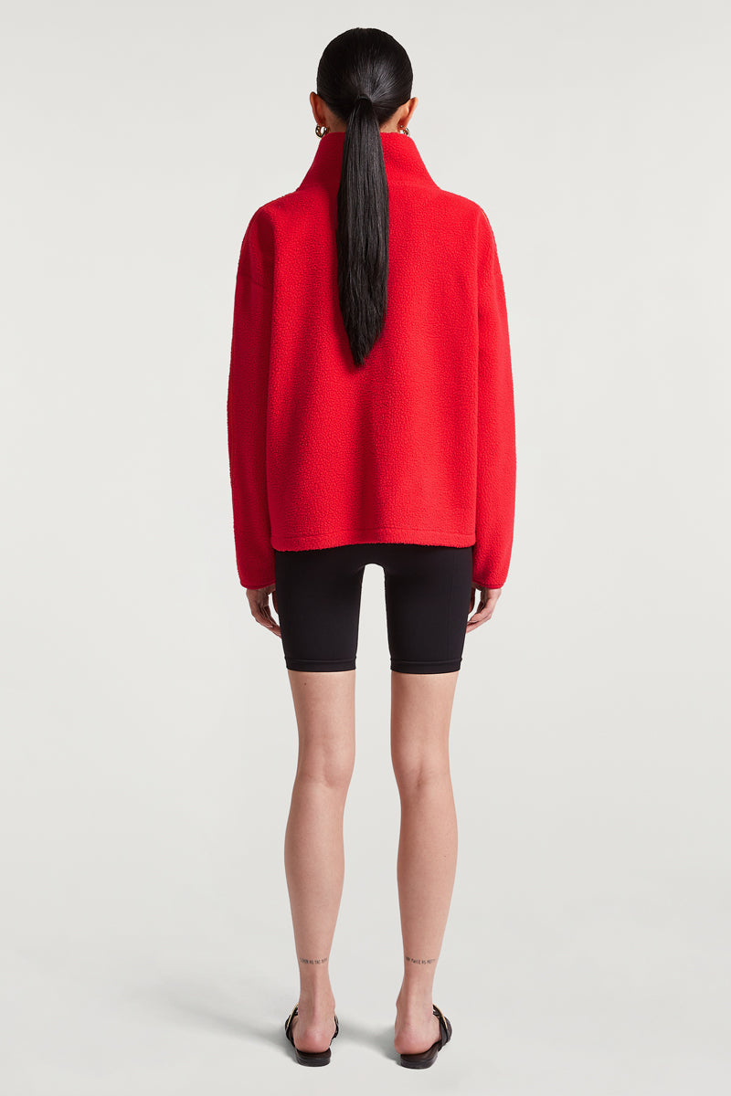 MADDOX Fleece Half-Zip Strawberry | 4TH ARQ