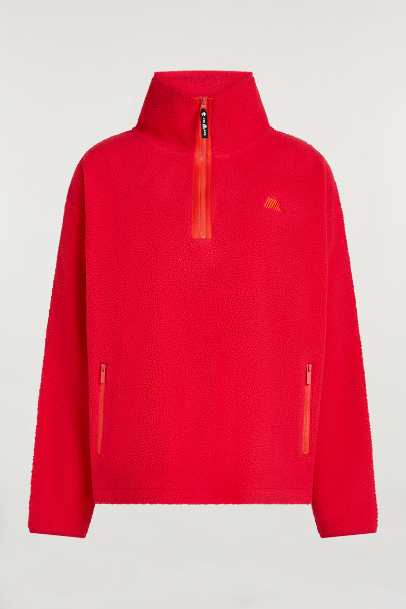 MADDOX Fleece Half-Zip Strawberry