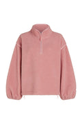 SLOANE Borg Half-Zip Ballerina Pink