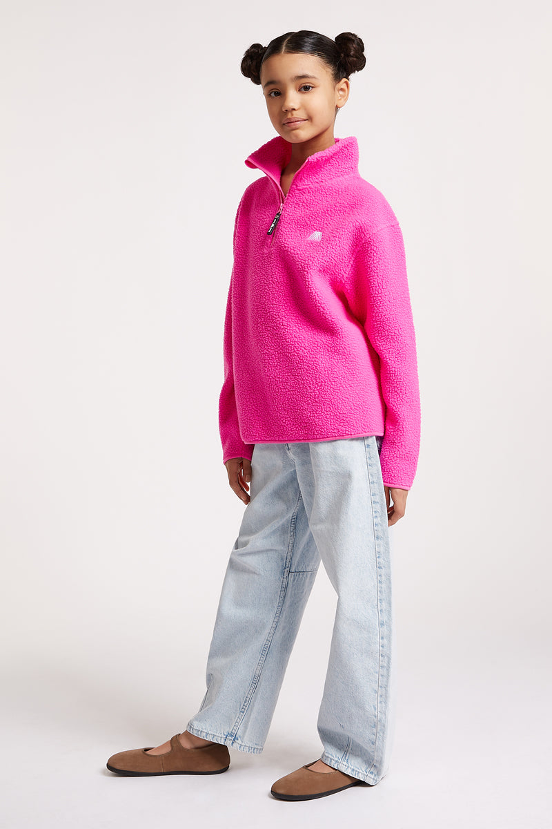 KIDS Half-Zip Hotshot Pink