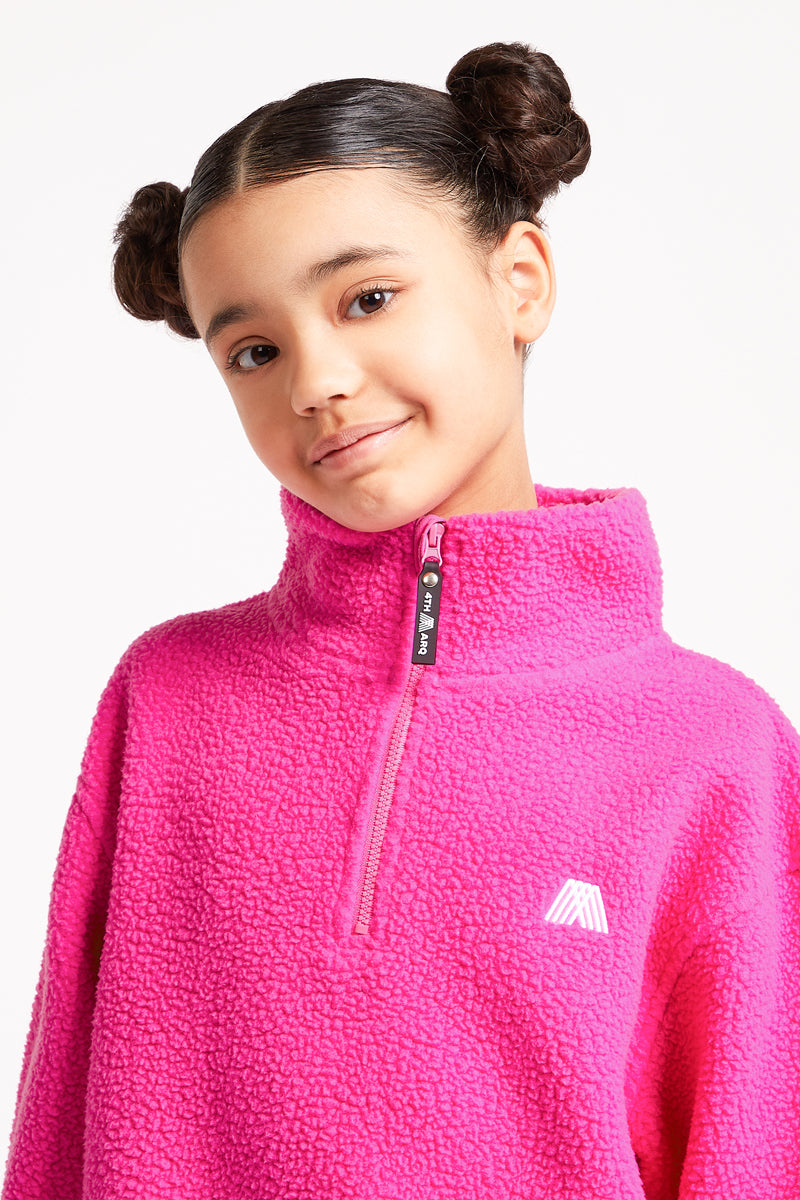 KIDS Half-Zip Hotshot Pink