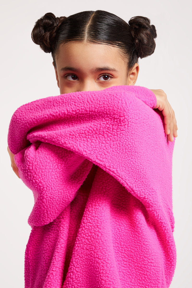 KIDS Half-Zip Hotshot Pink