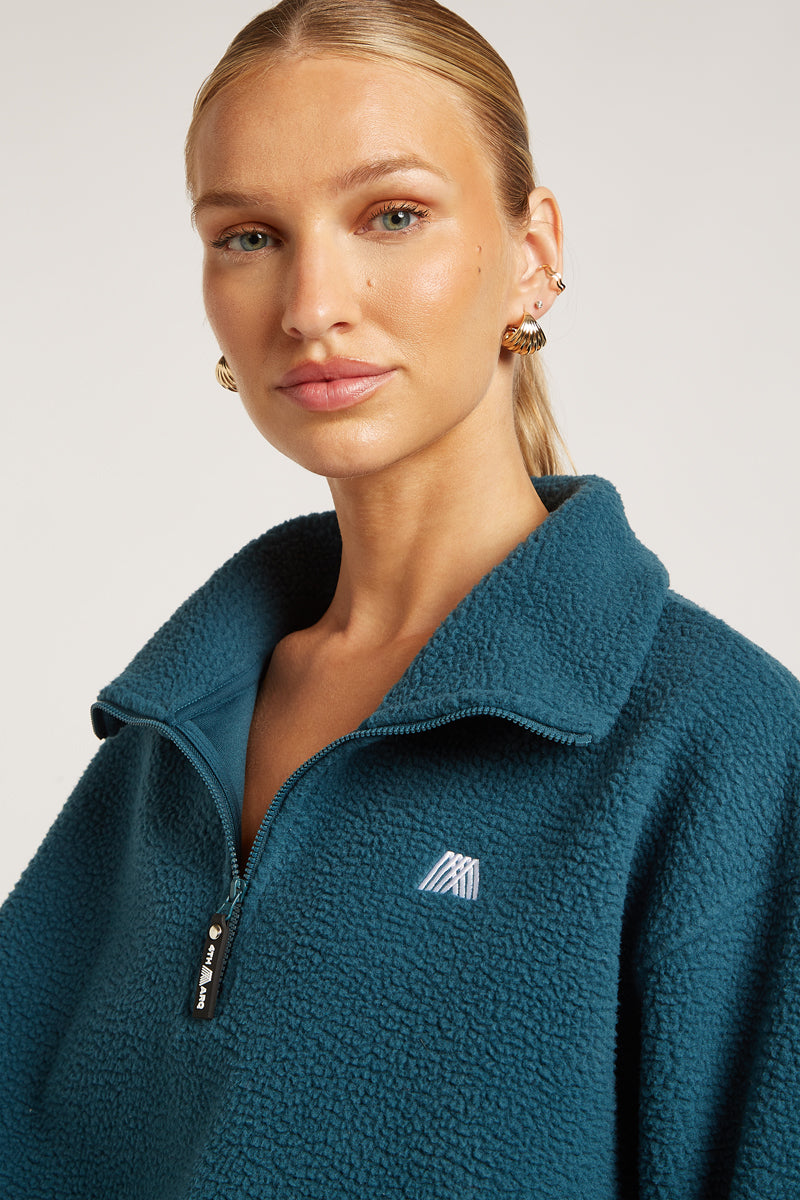 PHOENIX Half-Zip Midnight Teal – 4TH ARQ