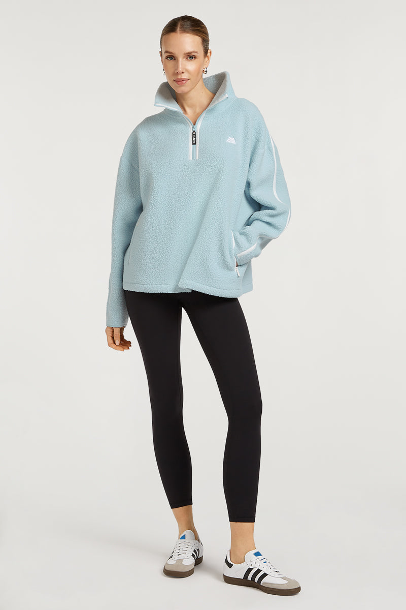 MADDOX Fleece Half-Zip Breeze Blue
