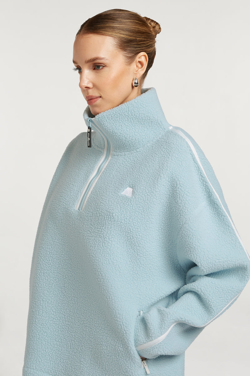 MADDOX Fleece Half-Zip Breeze Blue