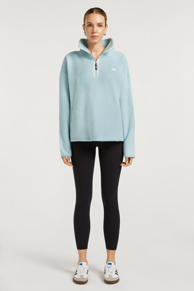 MADDOX Fleece Half-Zip Breeze Blue