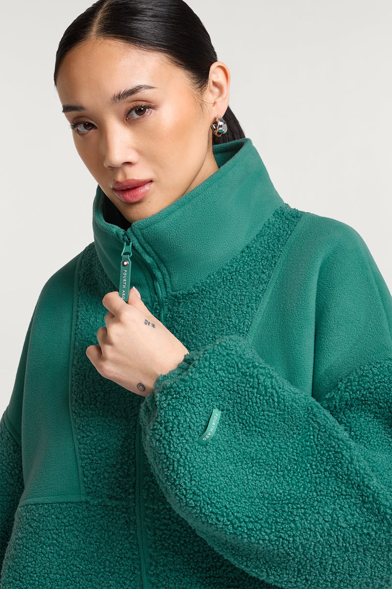 REED Fleece Full-Zip Teal Tide