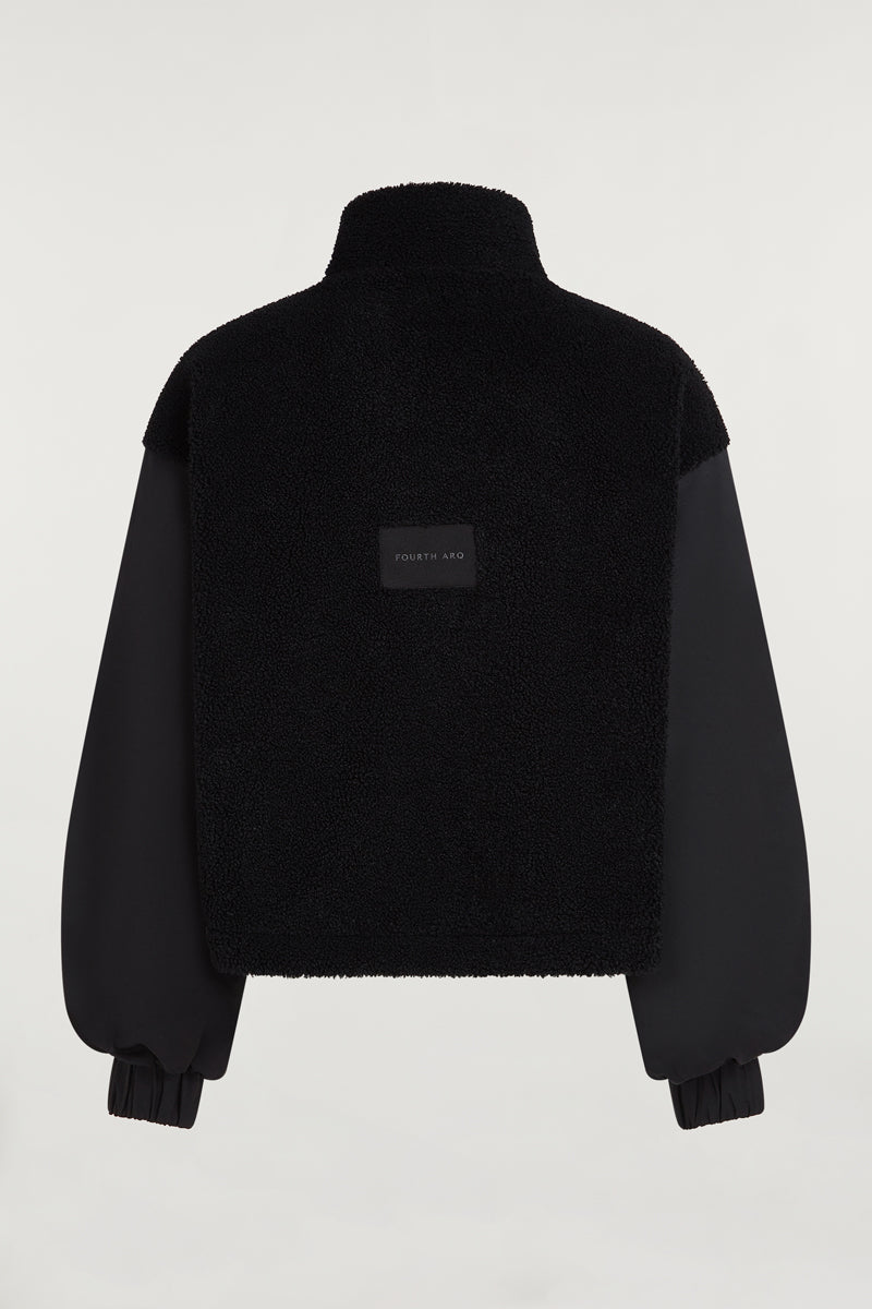 SIERRA Fleece Woven Jacket Black