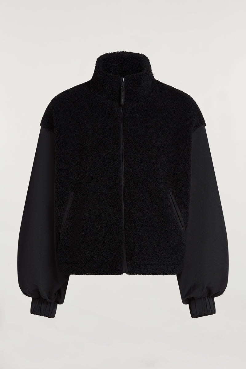 SIERRA Fleece Woven Jacket Black