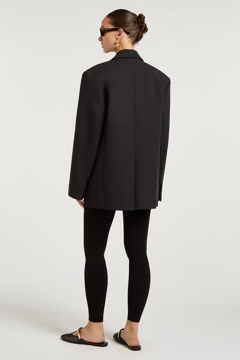 ALI Oversized Structured Blazer Black