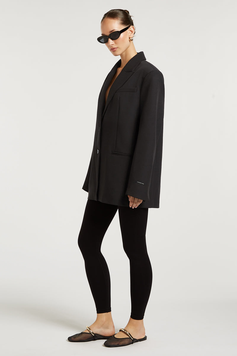 ALI Oversized Structured Blazer Black