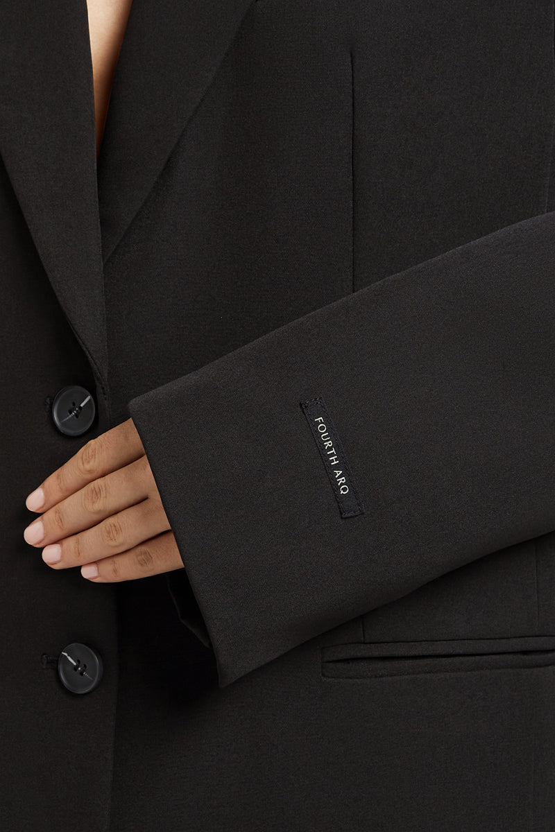 ALI Oversized Structured Blazer Black