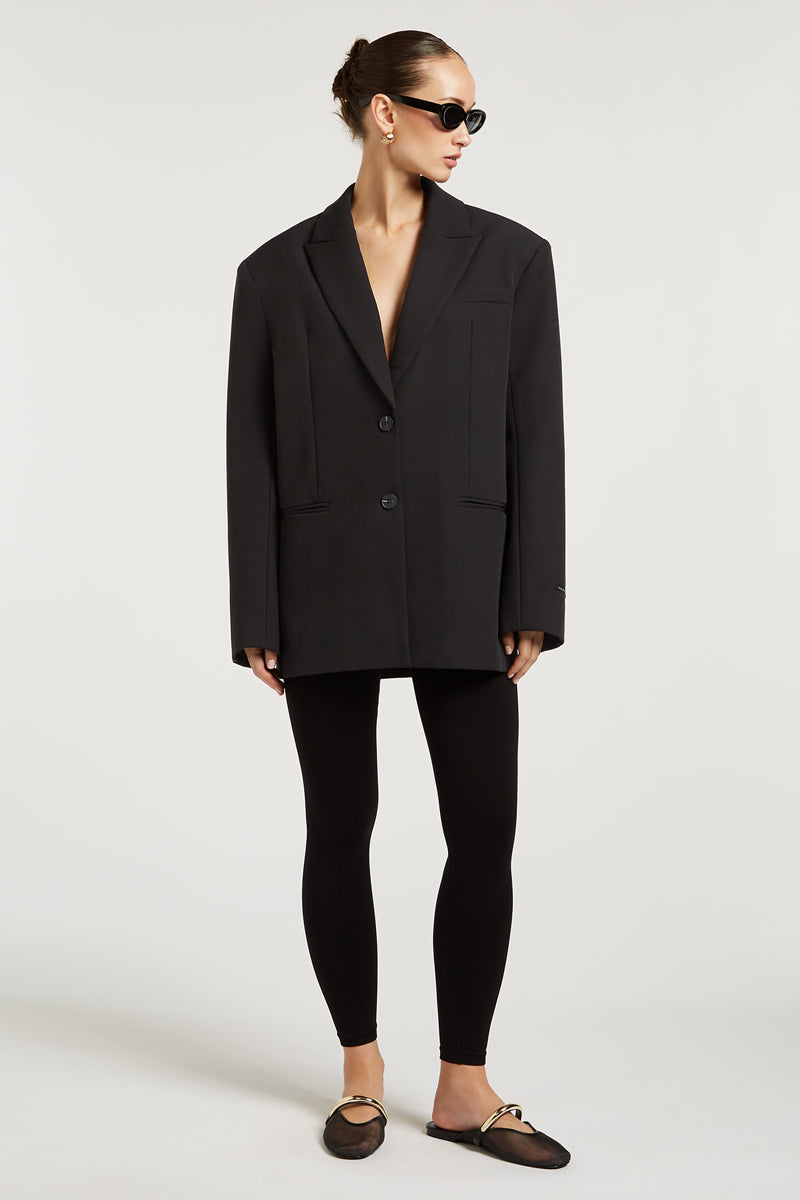 ALI Oversized Structured Blazer Black