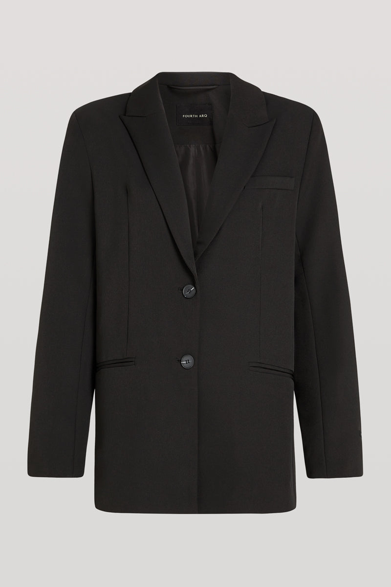 ALI Oversized Structured Blazer Black