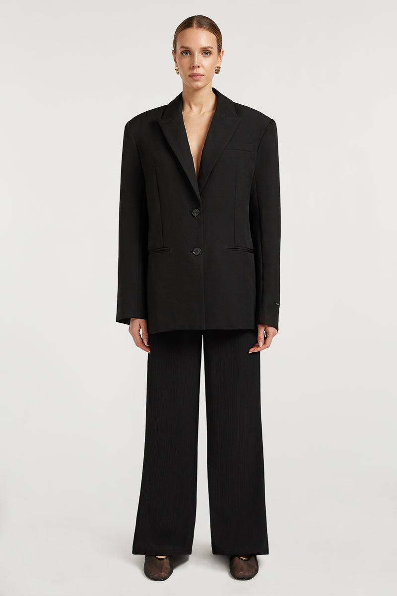ALI Oversized Structured Blazer Black