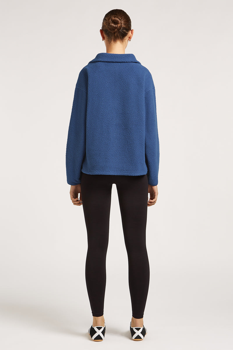 ALIX Half-Zip Denim Blue