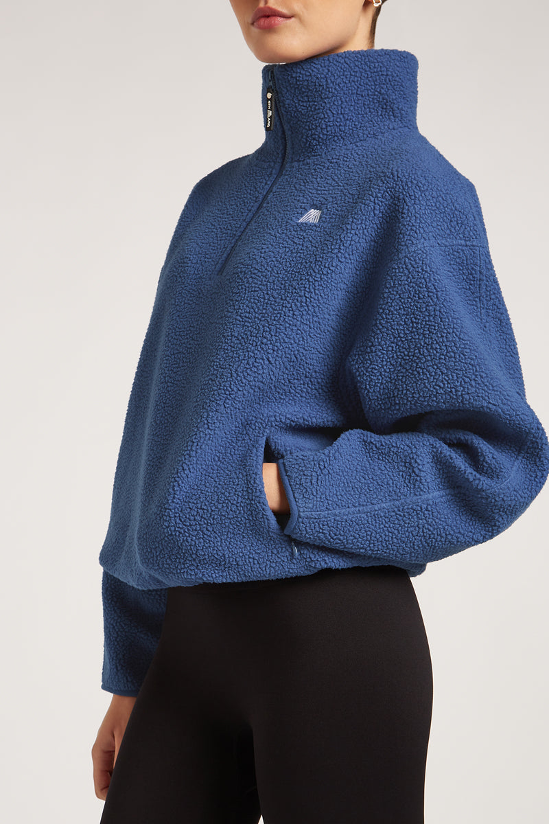 ALIX Half-Zip Denim Blue