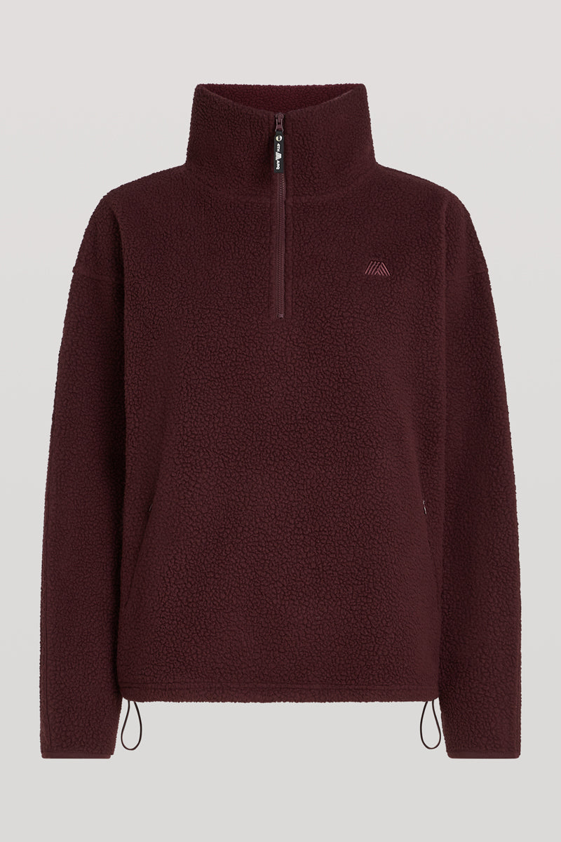 ALIX Half-Zip Dark Cherry