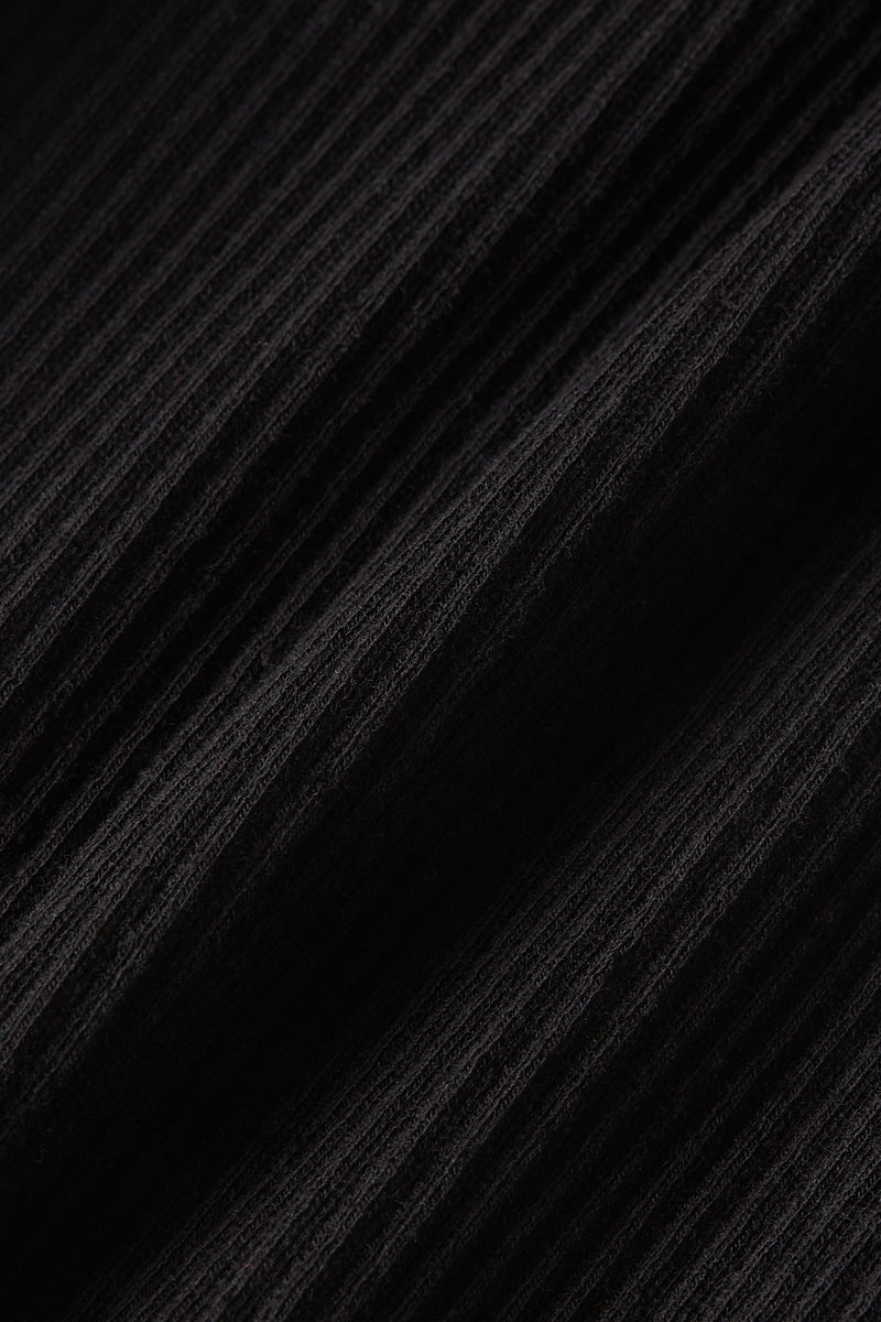 ALMA Ribbed Cardigan Black
