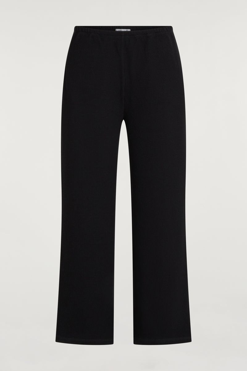 ALMA Ribbed Joggers Black