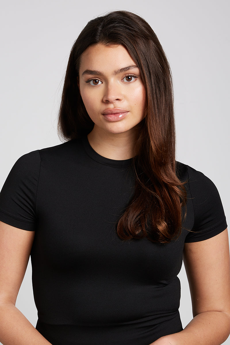 AMBER Short Sleeve T-Shirt Black