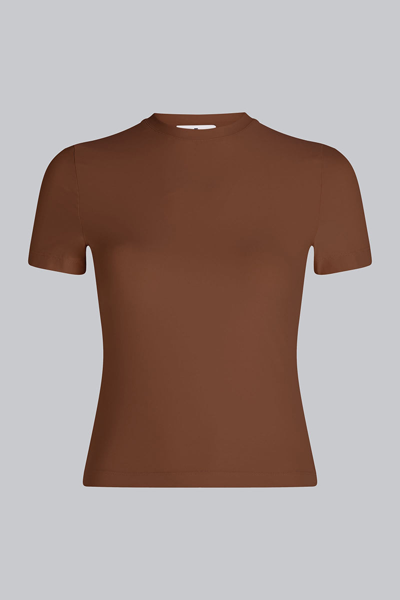 AMBER Short Sleeve T-Shirt Brown