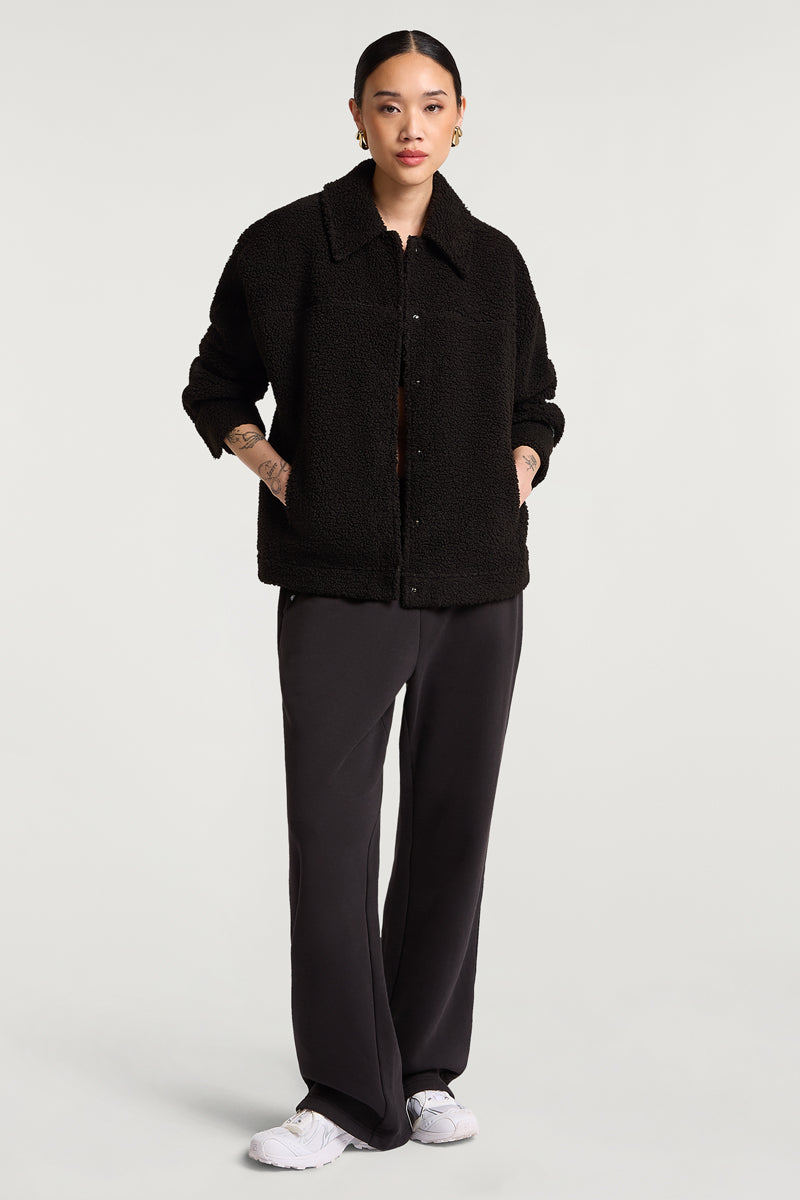 ARDEN Fleece Overshirt Black