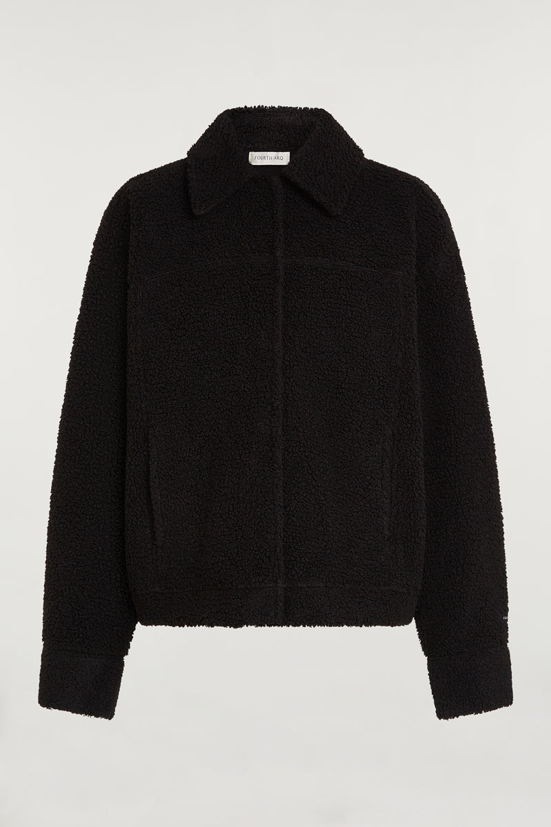 ARDEN Fleece Overshirt Black