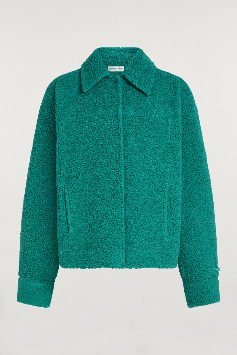 ARDEN Fleece Overshirt Teal Tide