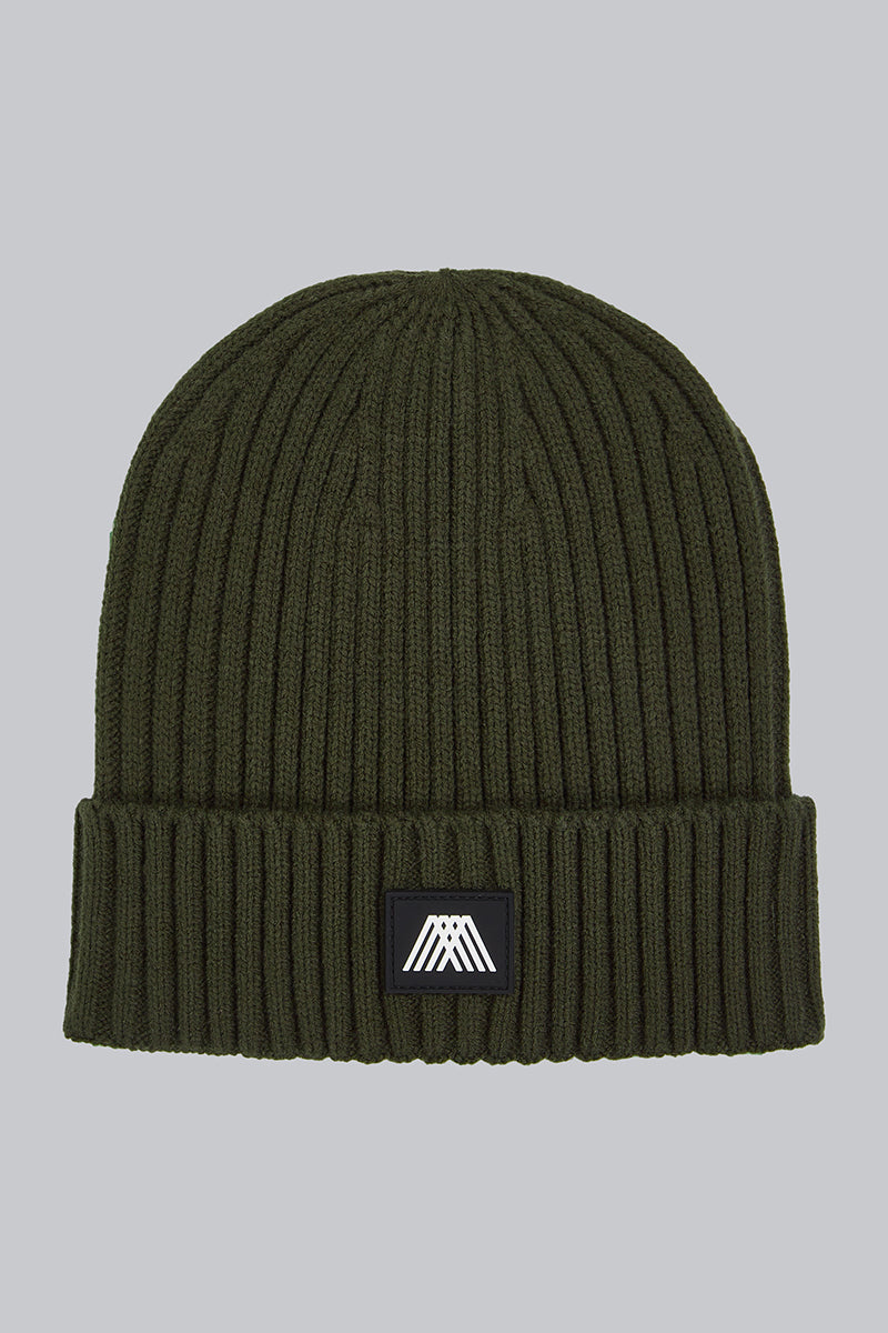 BLAKE Rib Knit Logo Beanie Khaki – 4TH ARQ