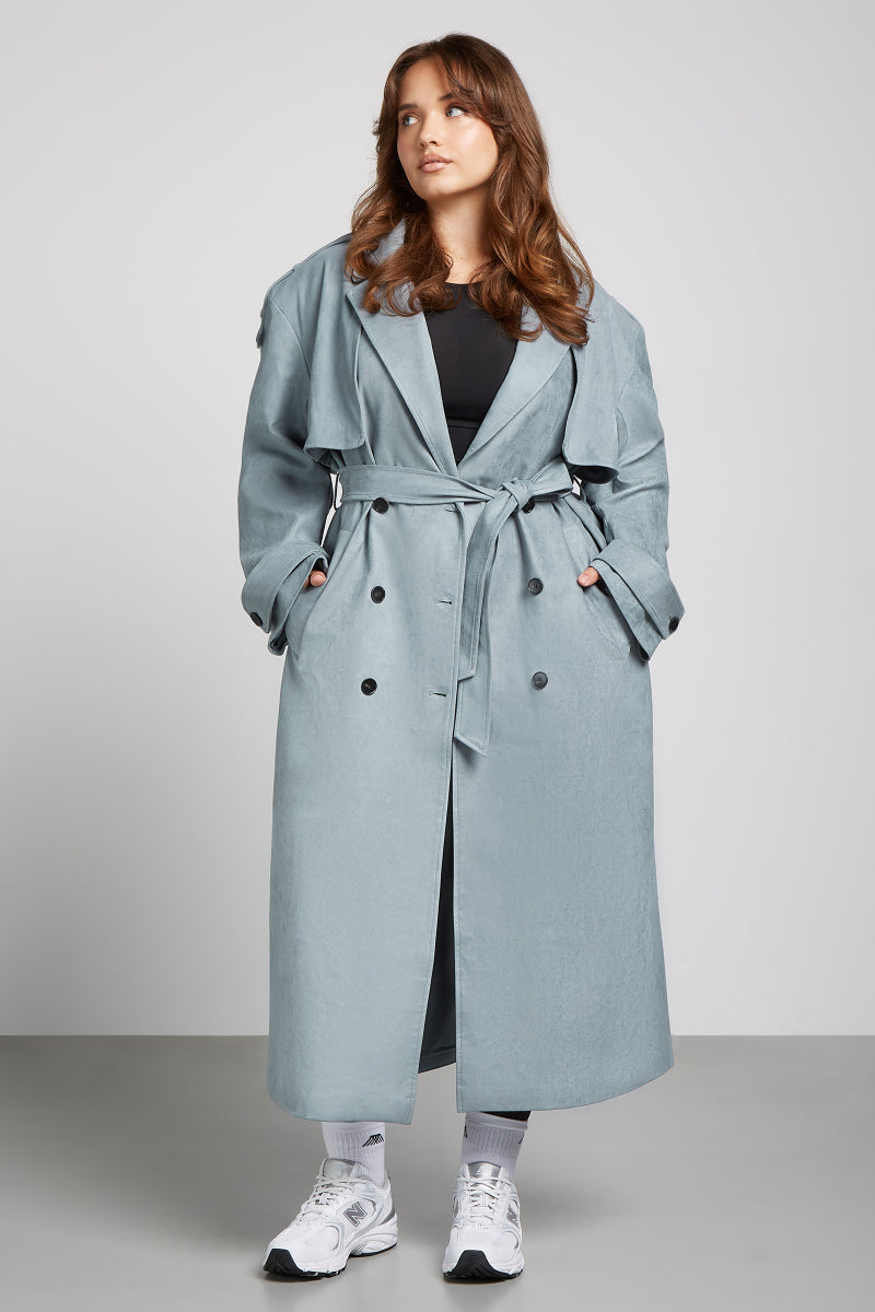 BODHI Trench Coat - Smoky Blue | 4TH ARQ