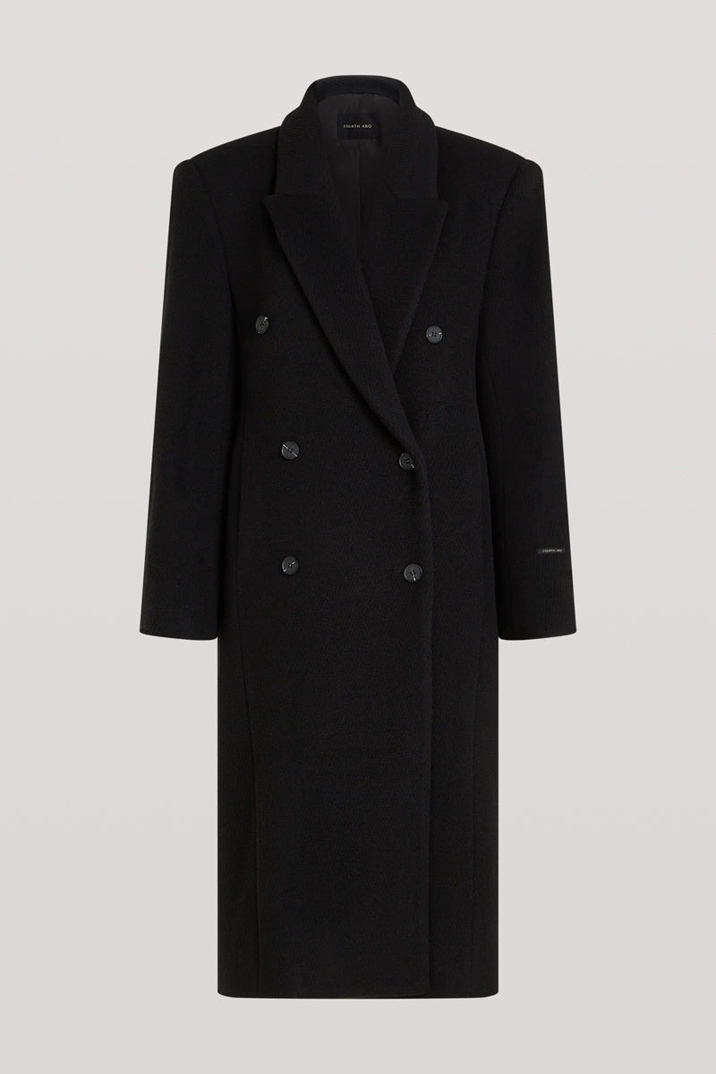 CHARLIE Wool Overcoat Black