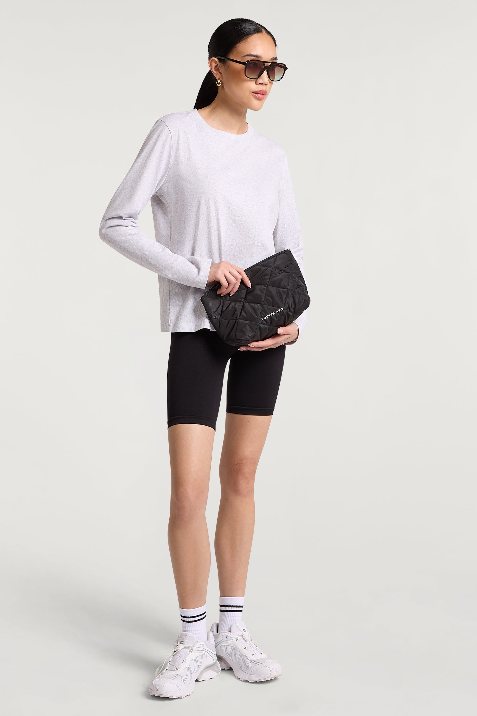 Diamond Quilted Cosmetic Bag Black