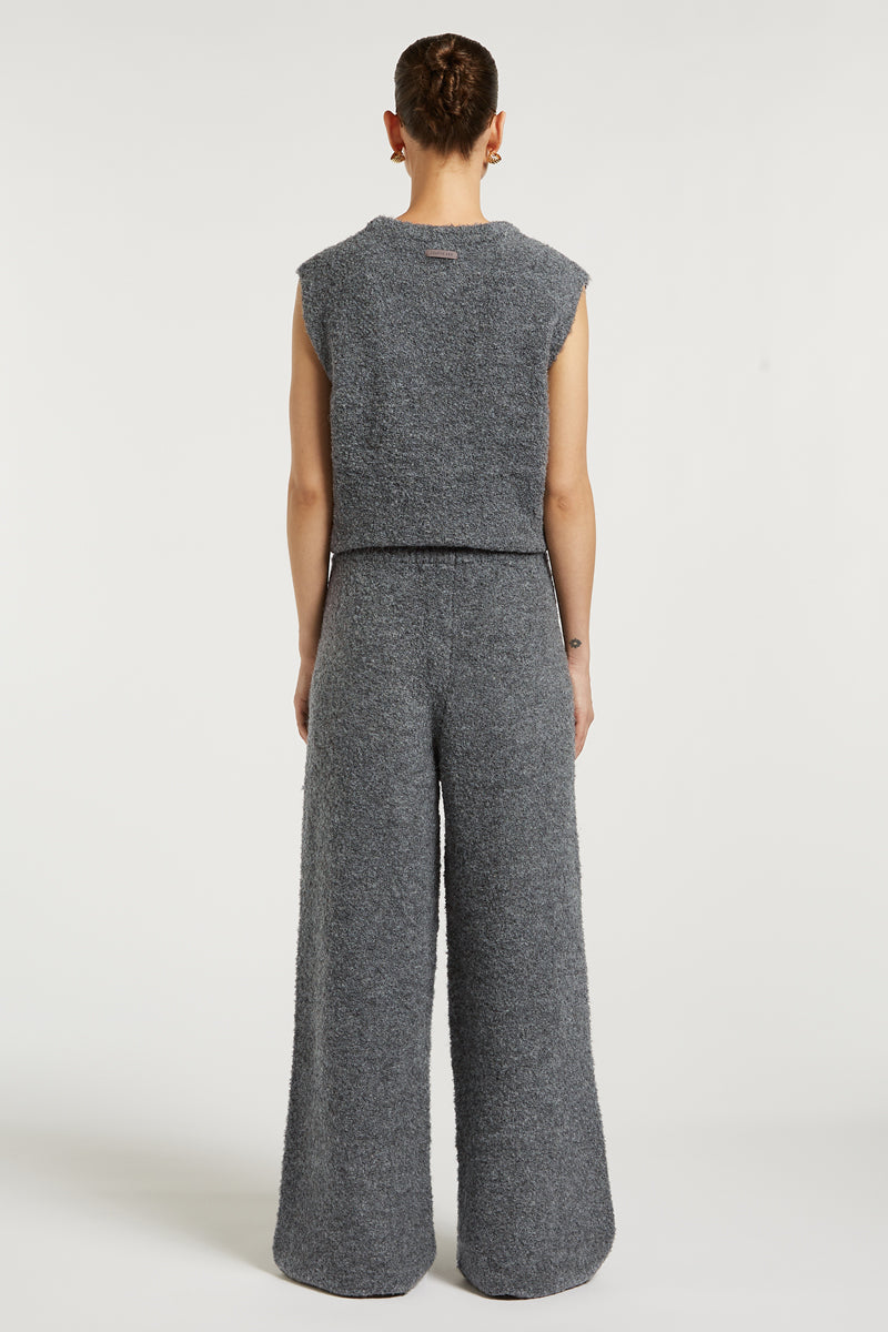 COCO Boucle Knit Joggers Grey