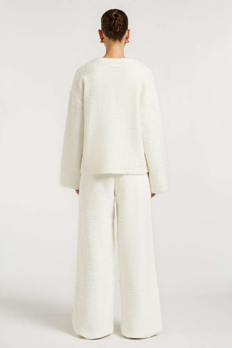 COCO Boucle Knit Sweater Cream