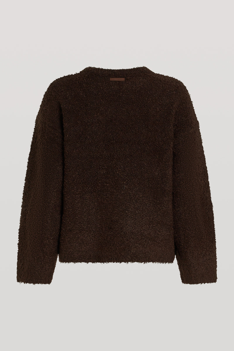 COCO Boucle Knit Sweater Dark Chocolate