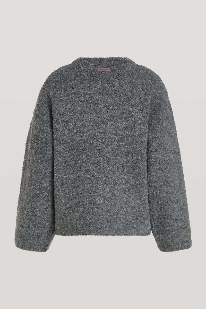 COCO Boucle Knit Sweater Grey